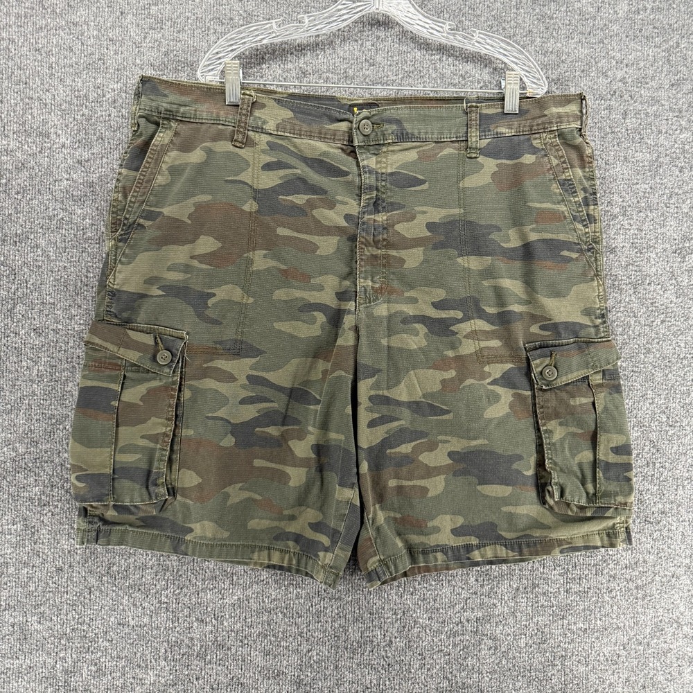 Vintage Lee Shorts Mens 42 Green Camo Cargo Relaxed Loose 90s Grunge Ribstop
